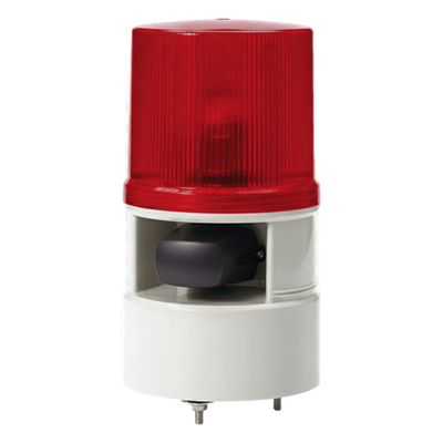 Baliza LED con Sirena / 5 Tonos 105 dB / 4 Modos de Destello / 110-220 VCA / IP54 / -30°C a +50°C