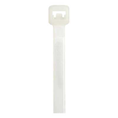 Cincho de Nylon 6.6 / 533 mm (1.75 ft) largo x 7.6 mm ancho / Tensión 534 N / Rango -40°C a 85°C / Plenum / UV Resistant / Paquete 100 pz