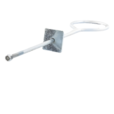 Ancla de Losa o Pared / Ajustable 63-65 cm / Argolla 13 cm / Galvanizado Electrolítico / Torre hasta 30 m (98.4 ft)
