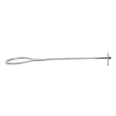 Ancla de Pared o Losa / Argolla 1/2′ / Galvanizado por Inmersión / 64.4 cm (21.1 in) Largo / Torre hasta 30 m (98.4 ft)