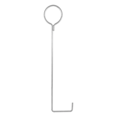 Ancla de Piso para Retenida / Varilla 1/2′ / Longitud 92 cm (36′) / Torre 30 m (98.4 ft) / Argolla 13.6 cm (5.3′) / Galvanizado Electrolítico