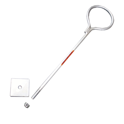 Ancla de Losa o Pared / Varilla 3/4″ (19 mm) / Longitud 65 cm / Argolla 12 cm / Galvanizado en Caliente / Torre hasta 60 m (196.9 ft)