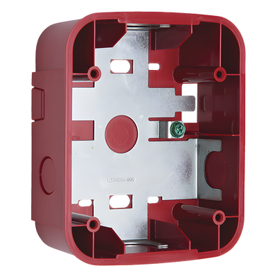 Caja de Montaje en Pared / Para Sirena / Color Rojo / Diseño Compacto / Compatible Serie L