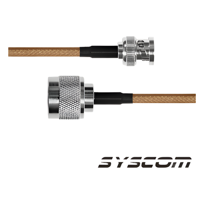Jumper Coaxial RF / BNC Macho a N Macho / RG-142/U / 60 cm
