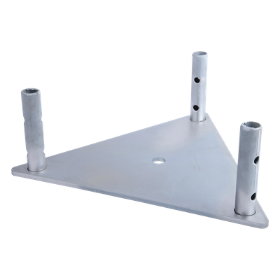 Base para Torre / Placa de Acero 1/4′ / Niple 3/4′ Galvanizado / Hot Dip / 4.3 kg / Compatible STZ35G