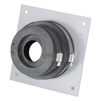 Placa Pasamuro / Cable Coaxial 1/2″ / IP66 / Aluminio / 127×127 mm | 5×5 in