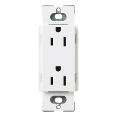 Tomacorriente Dúplex / 15 A / 125 V / Caja Estándar Tipo Americano / Color Snow / Certificación UL y CSA
