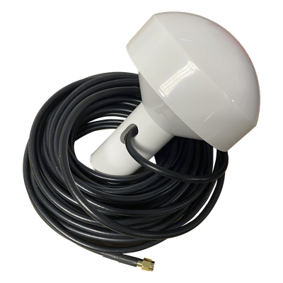Antena GPS Marina / 1575.42 MHz / Ganancia 28 dBi / Omnidireccional / Cable RG58 10 m (32.8 ft) / Conector SMA Macho / Soporte Rotativo