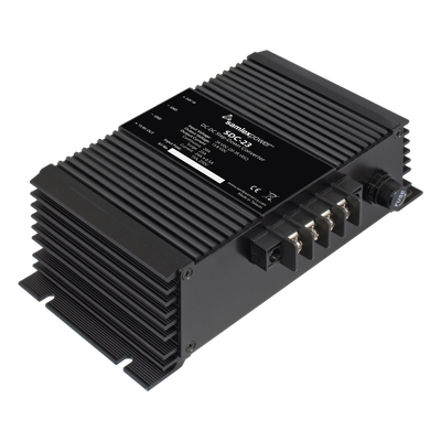 Convertidor DC-DC / Entrada 20-35 VDC / Salida 13.8 VDC 20A / Eficiencia 88% / Dimensiones 60x122x198 mm (2.4×4.8×7.8 pulg)