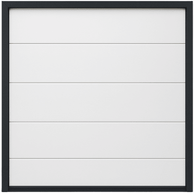 Seccion para puerta de Garage / Lisa / Linea Central / Panel de 21″ / Color blanco / Para APDOOR128 / Estilo Americana.