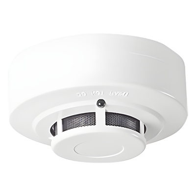 Detector de Humo Fotoeléctrico / 2 Hilos / Clase A/B / 12-24 V CC / 100 mm (3.9 in) Diámetro