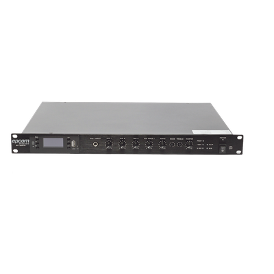 Amplificador Mezclador / 120W RMS / Salidas 100V y 4-16Ω / Bluetooth / MP3 / Tuner FM / Montaje Rack 1U