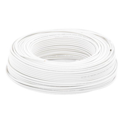 Cable para Alarma / 4 Conductores / 22 AWG / CCA / 100 m (328 ft) / Retardante a la Llama / Blanco