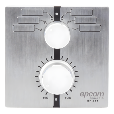 Control de Volumen Remoto / Selector de Fuente de Audio / Compatible Serie UC / Montaje en Pared