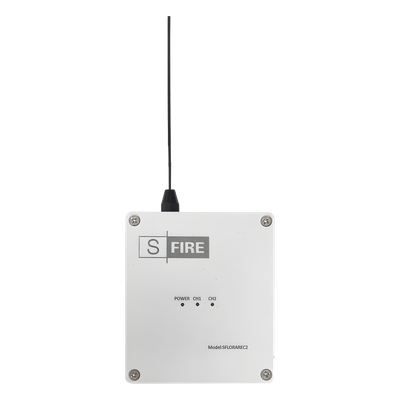 Receptor Inalámbrico / Alcance 2500 m (8202.1 ft) / 2 Salidas de Relevador Tipo C / Frecuencia 433.92 MHz / Contacto Seco para Panel de Alarma