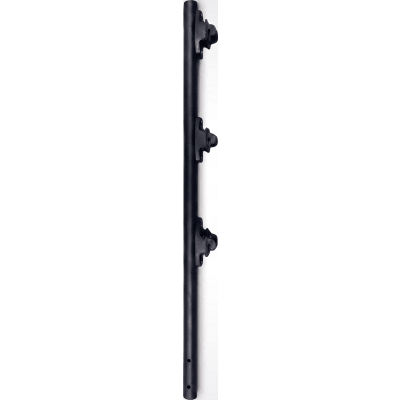 Poste de Paso para Cerca Eléctrica / Tubo de Acero Galvanizado / 25 mm (1 in) de Diámetro / 75 cm (29.5 in) de Longitud / 3 Aisladores / Pintura Negra Resistente a la Intemperie / 0.57 kg