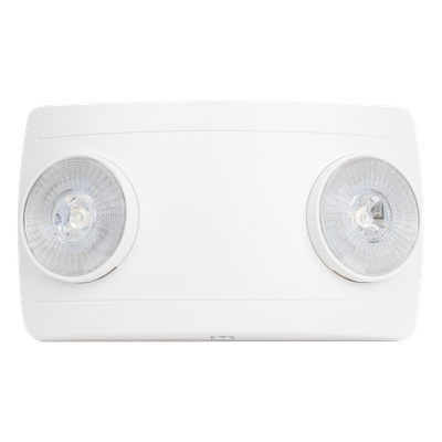 Luz de Emergencia LED / Doble LED 1W 150 lúmenes / Autonomía 90 min / Voltaje Universal 127-240 VAC / UL 5VA Ignífuga
