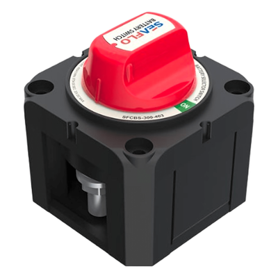 Interruptor de Desconexión de Batería / Monocircuito ON-OFF / 275A DC Continuo / 900A DC Arranque / IP68 / Terminales M10 (3/8′)