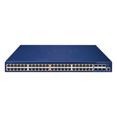 Switch Administrable Capa 3 / 48 Puertos PoE+ 802.3at / 6 Puertos SFP+ 10G / Stacking / 740W PoE / 216 Gbps Backplane