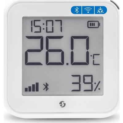 Sensor Ambiental IoT / Monitoreo de Temperatura y Humedad / Wi-Fi 802.11 b/g/n / Bluetooth 4.2 / Alimentación Dual Batería o USB-C