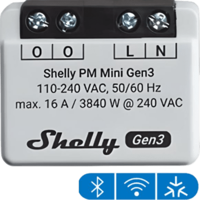 Medidor de consumo inteligente / Wi-Fi 2.4 GHz / 1 canal 16A / Alcance 10-30 m / Compatible Alexa y Google Home