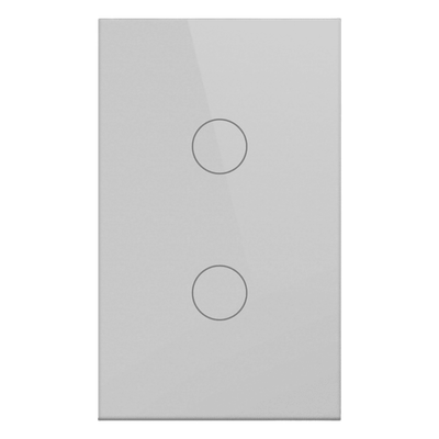 Interruptor Inteligente / 2 Circuitos / ZigBee / Alimentación 100-250V / Neutro Opcional / 800W por Canal / Vidrio Templado
