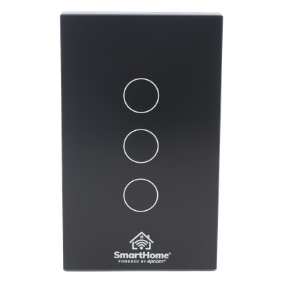 Apagador Inteligente Wi-Fi / 3 Circuitos / 2.4 GHz / 100V-250V / Control por Voz / App Móvil