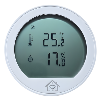 Sensor de temperatura y humedad / Pantalla LCD / ZigBee 2.4 GHz / -20°C a 60°C / 0-100% HR / CR2430