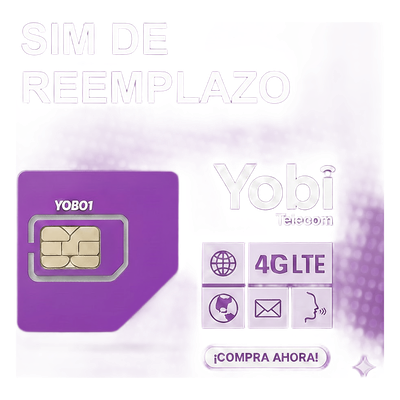 SIM de Reemplazo / 2G 3G 4G / Activación Automática / APN Configurable / Cobertura Nacional