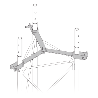 Brida de Sujeción para Retenida / Compatible Torre STZ45 / Acero Galvanizado Electrolítico / Tornillería Grado 5