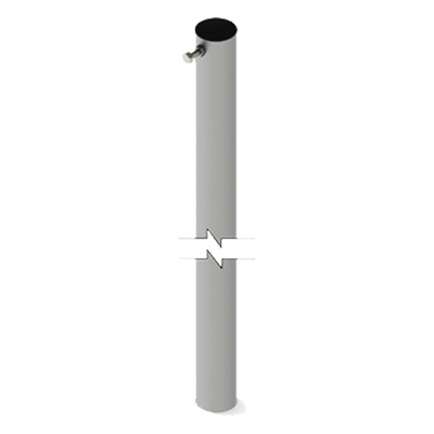 Mástil Telescópico Ligero / 3 m (9.8 ft) de Altura / 2″ de Diámetro / Acero Galvanizado Calibre 20 / 4.5 kg / Antenas < 25 cm