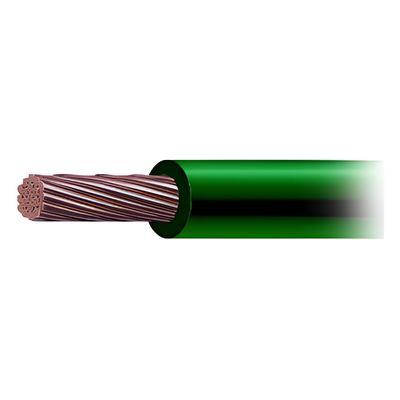 Cable THW-LS / Calibre 6 AWG / 19 Hilos / 90°C Seco / 75°C Mojado / Verde / Venta por Metro