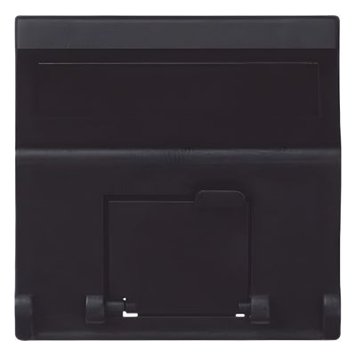 Placa Inclinada Voz y Datos / 2 Puertos Keystone / Guardapolvos Integrados / IP20 / 108×52 mm / 4.25×2.05 in