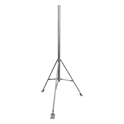 Mástil con Tripié / 2″ x 1.5 m (4.9 ft) / Acero Galvanizado en Caliente / ASTM A-36 / Instalación en Losa