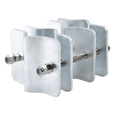 Herraje Adaptador de Mástil / Acero A-36 / Galvanizado en Caliente / Diámetro 3/4″ a 2-1/4″ / 4 Brackets / Tolerancia ±1 mm