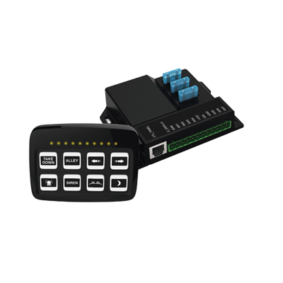 Controlador de Interruptores / 8 Canales / 3x10A y 5×0.2A / Táctil Retroiluminado / 10~24 VCD / RJ45 4 m (13.1 ft)