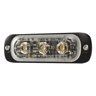 Luz Auxiliar LED / 3 LEDs Ámbar / Multivoltaje 12~24 VCD / 12 Patrones de Destello / IPX8 / SAE J595 Clase 1