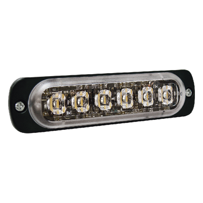 Luz Auxiliar LED / 6 LED / Rojo / Perfil Ultra Bajo 9 mm (0.35 in) / SAE J595 Clase 1 / ECE R65 / IPX7