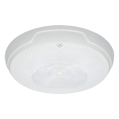 Bocina de Techo para Evacuación por Voz / Doble Voltaje 25/70.7 V / Potencia Seleccionable 1/4 a 2 W / Rango 400 a 4,000 Hz / Sin Estrobo / Montaje Plug-In