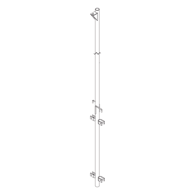 Pluma de Aluminio / Ced.40 / 4 m (13.1 ft) / Diámetro 1-1/2″ / Con Polea de Elevación