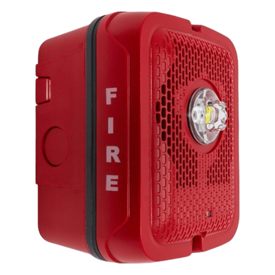 Bocina con Estroboscópica para Exterior / NEMA 4X / IP56 / 86 dB / 25/70 V / Estrobo 12/24 VCC / 0.5-2 W / 15-115 cd