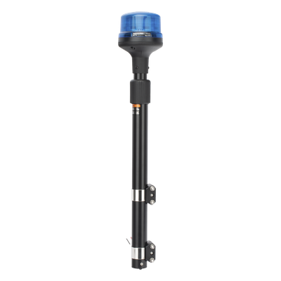 Luz Telescópica para Motocicletas / 8 LED / Azul / 12~24 VCD / Perfil Bajo 88 mm / Certificación ECE R65 / SAE J845