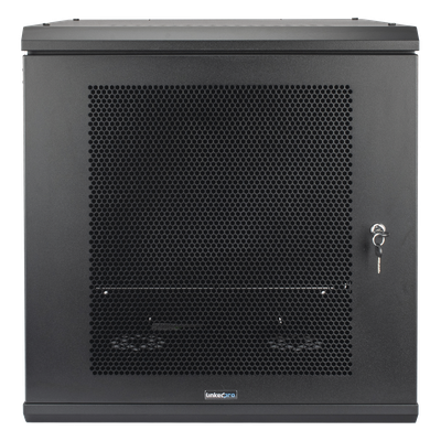 Gabinete de Pared / 12U Rack 19 in / Profundidad 636 mm (2.09 ft) / Carga 100 kg / Puerta Perforada / Laterales Desmontables