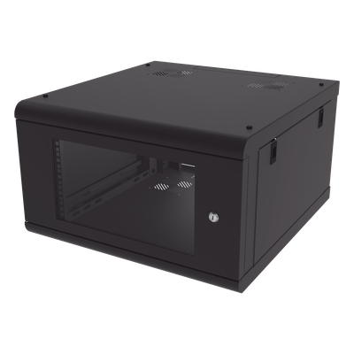 Gabinete de Pared / 6U / 19 in / 635 mm (2.08 ft) Profundidad / Cristal Templado / Acero Calibre 18 / 100 kg Carga