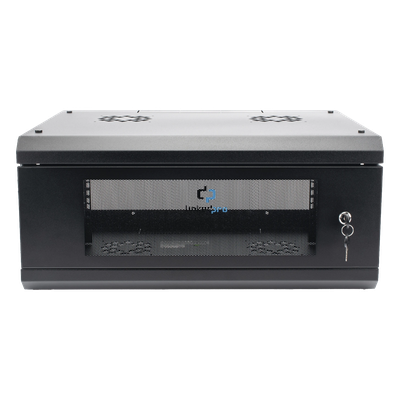 Gabinete de Pared 4U / 19″ / Profundidad 455 mm / Cristal Templado / 80 kg / Interior
