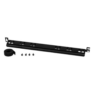 Barra de Alivio de Tensión / 1U / Rack 19″ / 72 Cables / Acero CRS / Color Negro