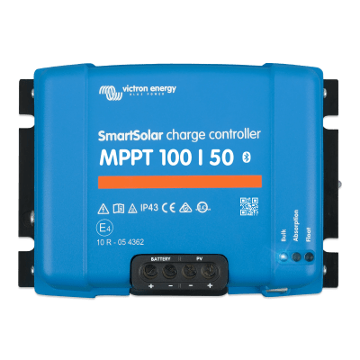 Controlador de Carga Solar MPPT / 50A / 100V PV / 12-24V Auto / IP43 / Sin Ventilador / Bluetooth Integrado