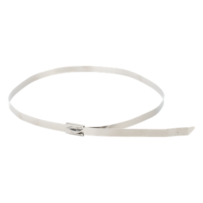Cincho de Acero Inoxidable / 4.6 mm x 360 mm (1.18 ft) / 60 kg Tracción / 10 piezas / -40°C a +85°C