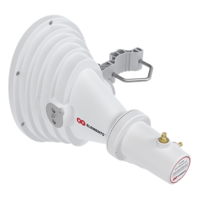 Antena Sectorial Horn / Radiación Asimétrica 45° / 4.9 – 6.4 GHz / 17 dBi / Conector RP-SMA / 238 x 245 x 163 mm
