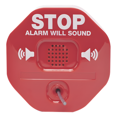 Alarma de Extintor Inalámbrica / Sirena 95/105 dB / Señal Visual Disuasoria / Alimentación 9V o 12-24V DC / Transmisión Inalámbrica a Receptor